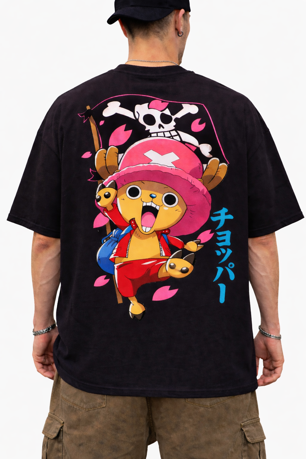 Anime Print Oversize T-Shirt for Men