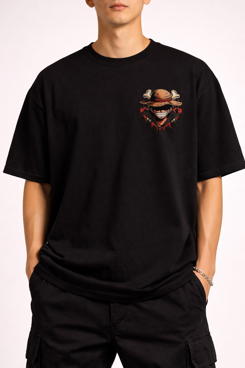 Luffy Printed Oversize Men T-Shirt